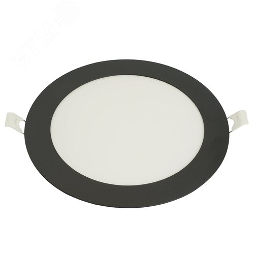 Светильник светодиодный ДВО-12w 4000K 960Лм slim черный - фото 1