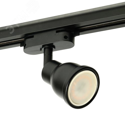 Светильник трековый на шинопровод ДПО GU10 без лампы черный - фото 2