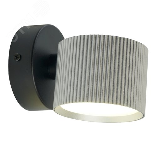 Светильник ДБО 12W GX53 без лампы серебро+черный - фото 4