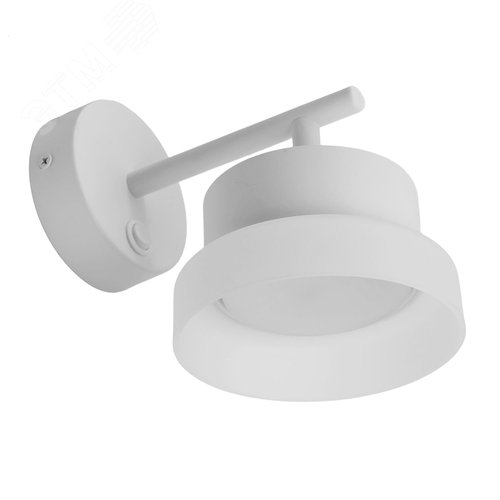 Изображение товара Светильник ДБО-12w GX53 без лампы наклонный с выключателем белый (шт)