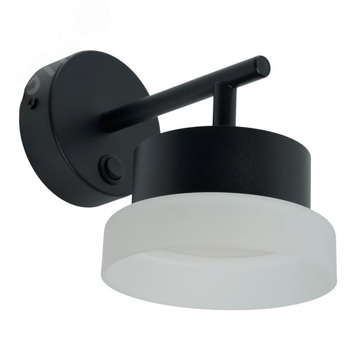 Изображение товара Светильник ДБО-12w GX53 без лампы наклонный с выключателем черный (шт)