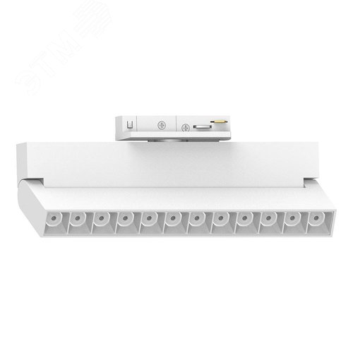 Светильник светодиодный трековый на шинопровод ДПО-12w 4000К 1080Лм поворотный белый - фото 1