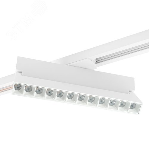 Светильник светодиодный трековый на шинопровод ДПО-12w 4000К 1080Лм поворотный белый - фото 4