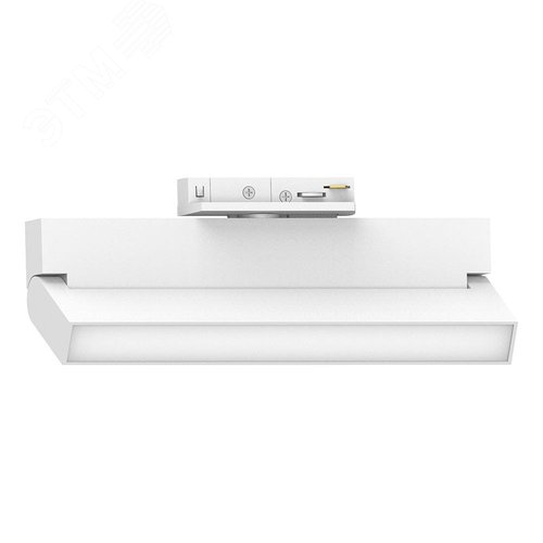 Светильник светодиодный трековый на шинопровод ДПО-12w 4000К 960Лм матовый рассеиватель поворотный белый - фото 1