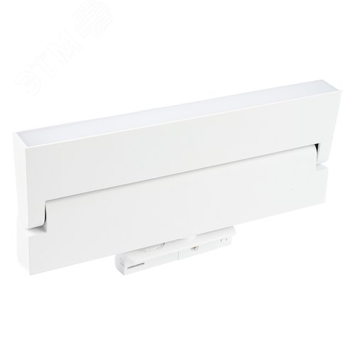 Светильник светодиодный трековый на шинопровод ДПО-12w 4000К 960Лм матовый рассеиватель поворотный белый - фото 3