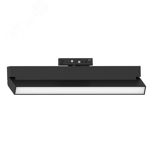 Светильник светодиодный трековый магнитный на шинопровод ДПО-18w 4000К 1440Лм матовый рассеиватель поворотный черный - фото 1