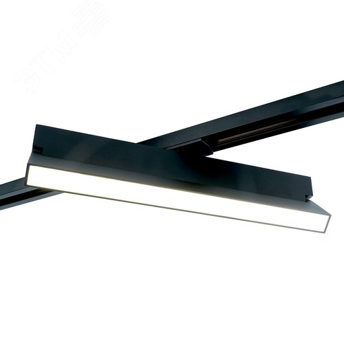 Светильник светодиодный трековый магнитный на шинопровод ДПО-18w 4000К 1440Лм матовый рассеиватель поворотный черный - фото 4