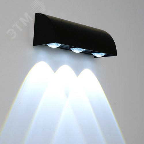 Светильник светодиодный уличный ДБУ-3w 3000/4000/6400К,переключение цветовой температуры 3600Лм IP65 черный - фото 3