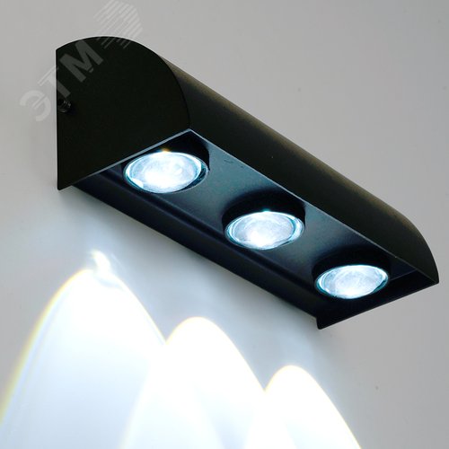 Светильник светодиодный уличный ДБУ-3w 3000/4000/6400К,переключение цветовой температуры 3600Лм IP65 черный - фото 4