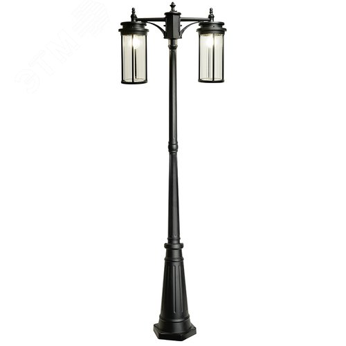 Светильник НТУ-2х40w столб Е27 IP44 черный - фото 2