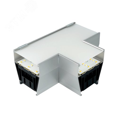 Светильник-конектор Т-образный для AL4036 5w 3000/4000/6400К 550Лм с переключением цветовой температуры рассеиватель матовый в алюминиевом корпусе серебро серия RetailRay - фото 1