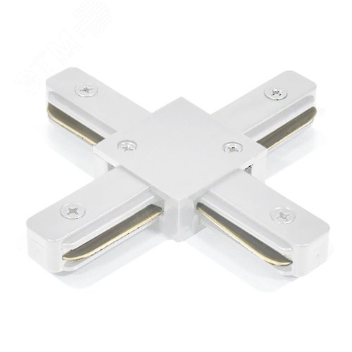 Коннектор X-образный белый для шинопровода CAB1007 - фото 1