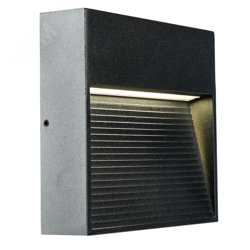 Светильник светодиодный уличный ДБУ-5w 4000К IP65 квадрат черный - фото 2