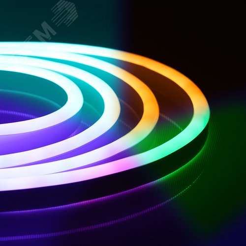 Лента светодиодная 8Вт/м 220В RGB IP67 72LED/м LS720 неоновая - фото 1