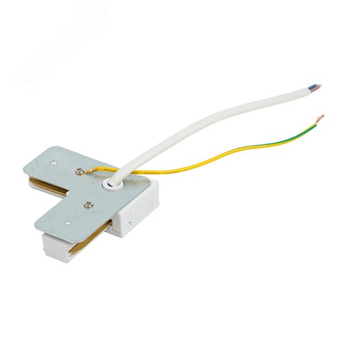 Коннектор угловой для шинопровода CAB1007 с проводом белый - фото 4