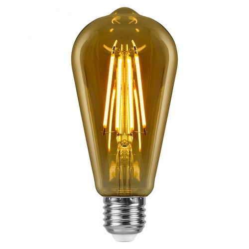 LED 3вт Е27,2700К,прозрачный золотой ST64 Feron - фото 2
