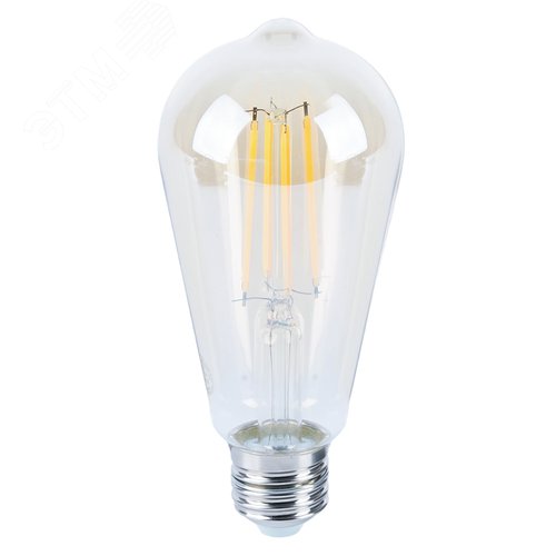 LED 3вт Е27,2700К,прозрачный золотой ST64 Feron - фото 3