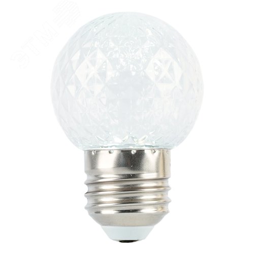 Лампа светодиодная LED 1вт Е27 6400К прозрачный шар - фото 2