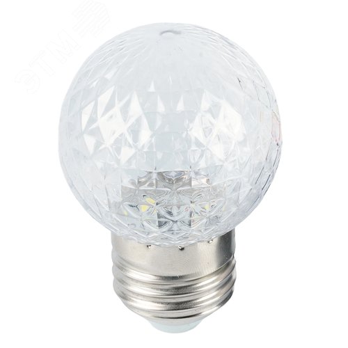 Лампа светодиодная LED 1вт Е27 6400К прозрачный шар - фото 3
