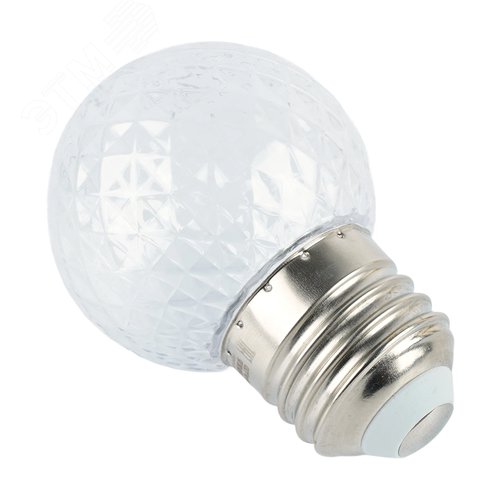 Лампа светодиодная LED 1вт Е27 6400К прозрачный шар - фото 4
