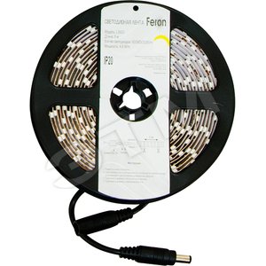 Лента светодиодная LEDх60/м 5м 4.8w/m 12в.теплый-белый