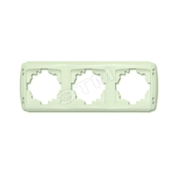 Изображение товара Рамка 3 поста горизонтальная бежевый VIKO серии Carmen