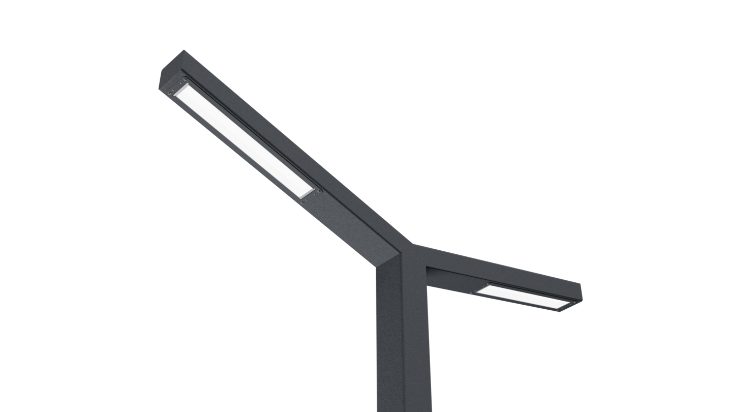 Светильник L-park STICK 2/30/30+30/Ш9/740/01/P1-F2/220AC IP65 YO