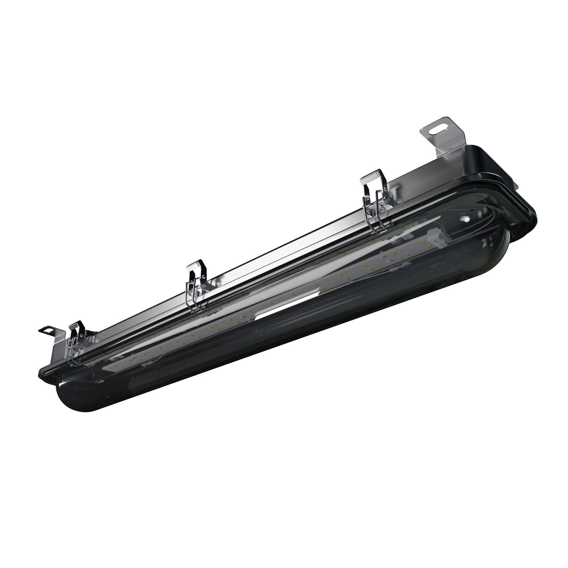 Светильник LED L-sub 45 Вт 5850 Лм диаграмма Д 5,0К CRI80 прозрачный рассеиватель металл. корпус накладное крепление IP65 автономная система пожаротушения