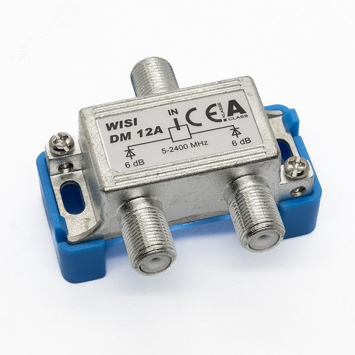 Изображение товара Делитель ТВ 1-2 WISI с диодной развязкой, металлический корпус, частотный диапазон 5-2400 МГц