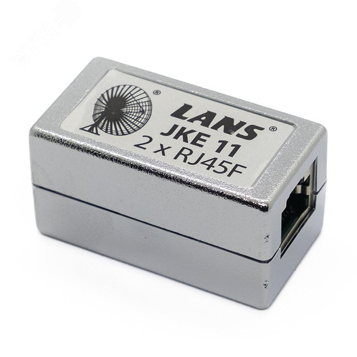 Изображение товара Адаптер проходной 2хRJ-45 FTP экранированный латунный для удлинения сети