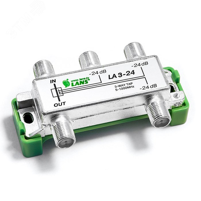 Изображение товара Ответвитель 3 отвода 24 дБ для ТВ сигнала