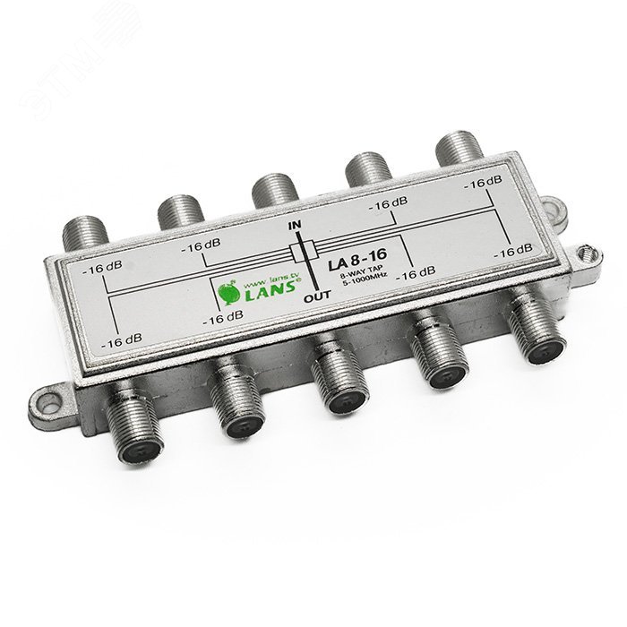 Изображение товара Ответвитель 8 отводов 16 дБ для кабельного ТВ внутренняя установка