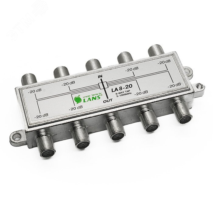 Изображение товара Ответвитель 8 отводов 20 дБ для ТВ сигнала