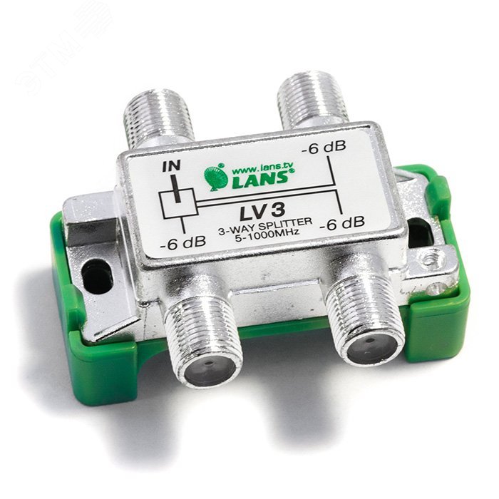 Изображение товара ТВ-делитель 1-3 LANS для распределения телевизионного сигнала