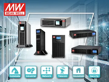  MEAN WELL представляет серию ES (Energy Storage) накопителей энергии или источников бесперебойного питания (ИБП).